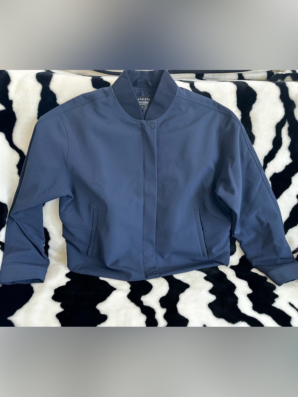 Athleta Navy Blue Bomber Jacket